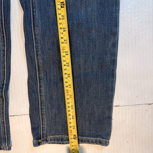 WIND OF CNOUY Denim Jeans Women's M Embroidered Logo Straight Leg - Picture 12 of 16